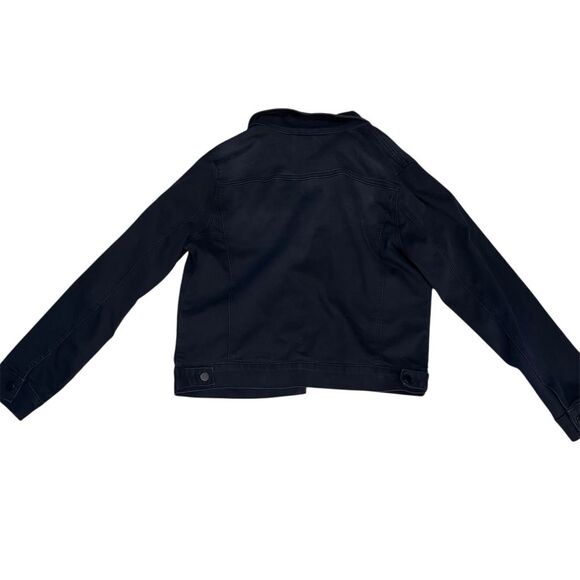 NWOT Prosperity Women's Black Denim Jacket XL Long Sleeve Button Up - Picture 2 of 4